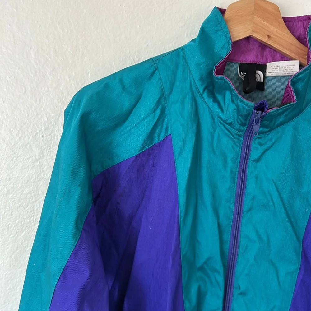 The North Face Vintage Color Block Shell Jacket Becomes Fanny Pack Sz L